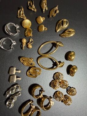 Vintage Monet Clip On Earring Lot- Mixed Styles  (4)